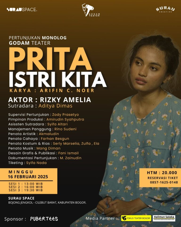 Agenda Komunitas: Pertunjukan Monolog Godam Teater