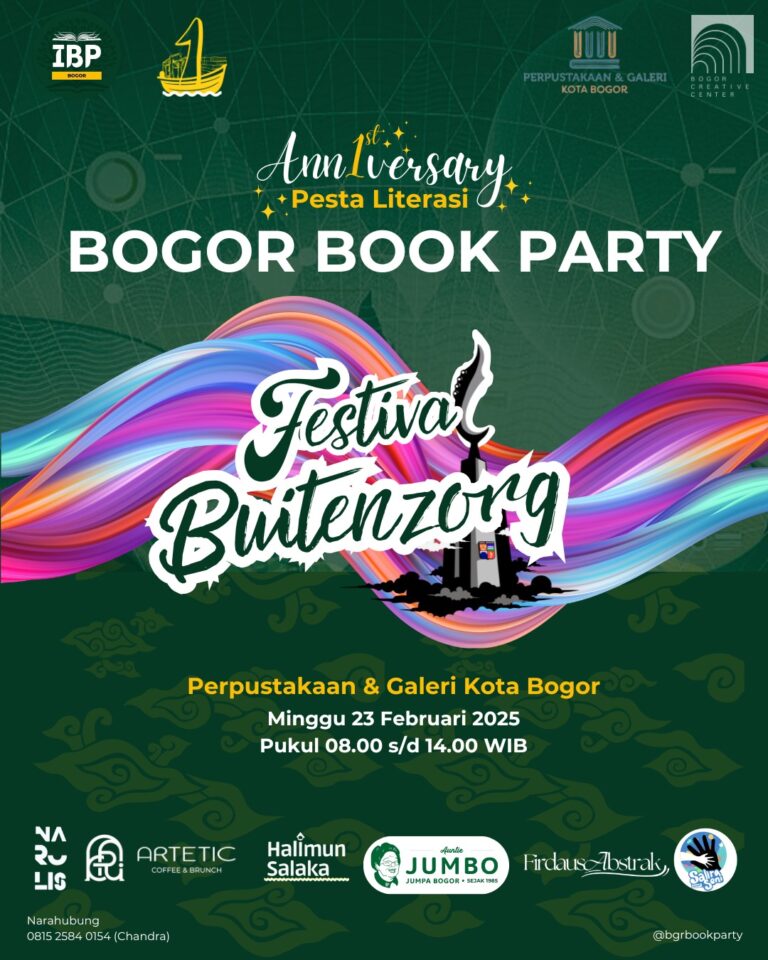 Agenda Komunitas: Festival Buitenzorg: Merayakan 1 Tahun Bogor Book Party dengan Literasi dan Kreativitas