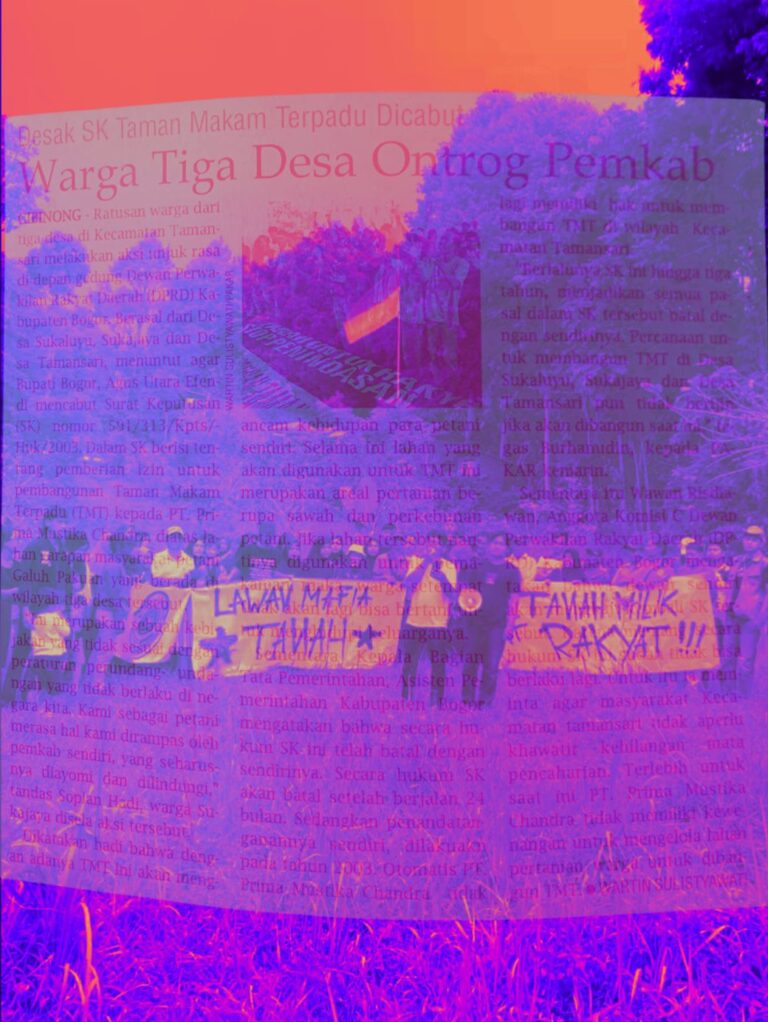 BERGERAK SEREMPAK TANPA TAPAK: DARI SUKAJAYA YANG TETAP NANJEUR DI ATAS TANAH GARAP 